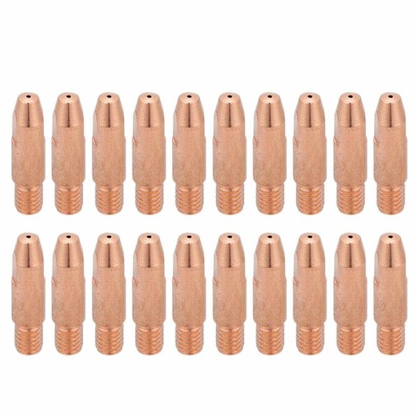 20 kpl M6 kuparikoskettimia Euro-tyylin Binzel 24KD MIG/MAG-hitsauspolttimelle, kaasusuuttimen pidikkeen lisävarusteet (1.0)