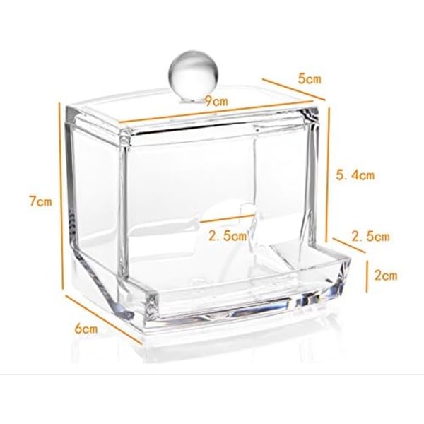 Vatpind Dispenser Akryl Organizer Dispenser Holder Organizer Beholder med låg