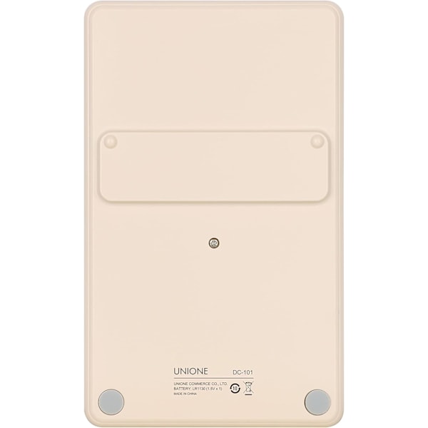 Beige lomme- og skrivebordskalkulator med lys LCD-skjerm og bærbar skrivebordskalkulator med dobbel strømforsyning White