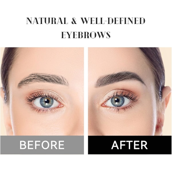 Flower Øjenbrynspen med dobbelt ende, vandfast brynpen, udtværingsfri langtidsholdbar øjenmakeup, pakke med 1 #03