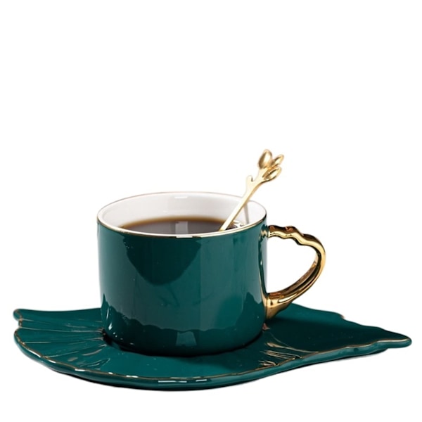 Ölglas Kaffekopp Högt Värde Online Kändis Kopp och Fat Set Utsökta tekoppar Exklusiva Keramiska Koppar för Hushållet