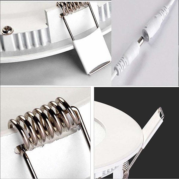 LED Infälld Taklampa 10st 3W Kallvit 6000K Slim Rund Panel Infälld Downlight LED Infälld Superplatt Downlight