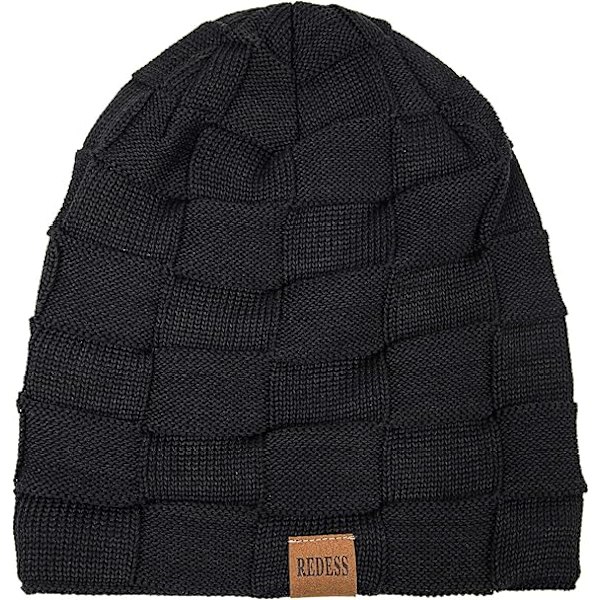Mössa för vinter Varma mössor Stickad Slouchy Tjock Skalle Mössa（svart） black