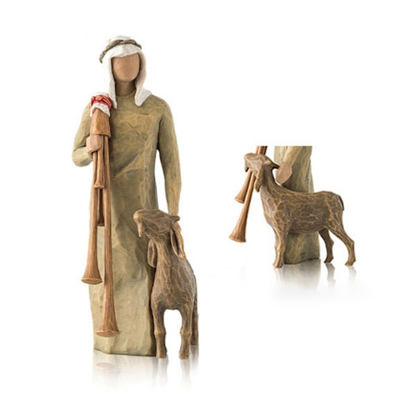 1 stk. Willow Tree Julekrybbe Figur Statuette Håndmalet Dekoration Julegave Julepynt Ornament
