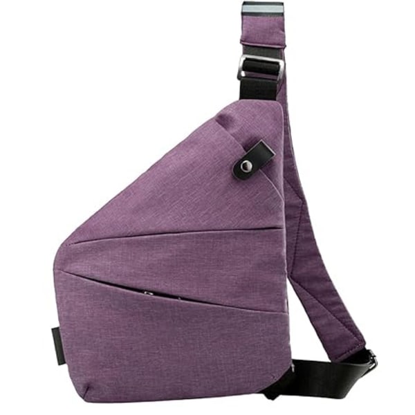 Anti-tyveri Crossbody-taske til personlig brug, rejsetaske, anti-tyveri Crossbody-taske, slynge-brysttaske (lilla) purple