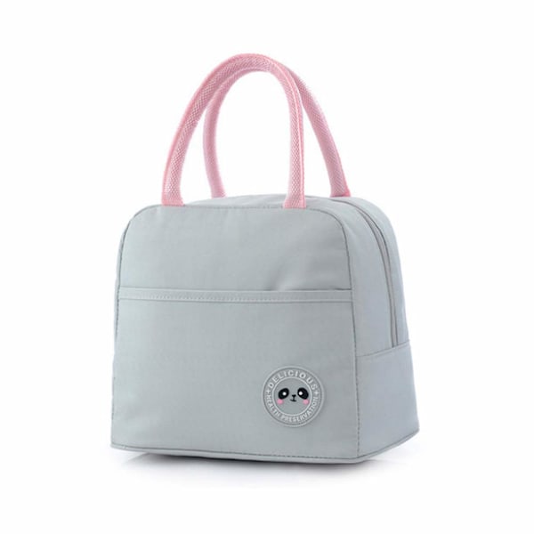 Frokosttaske Isolerede Frokosttasker til Kvinder, Frokost Køletaske Voksne Vandafvisende Termisk Lækagesikker Frokost Organizer til Børn Mænd Arbejde Picnic (Grå)