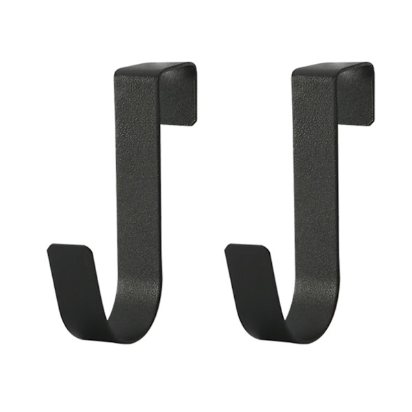 Över dörrkrok, 2-pack dörrhängare utan spikar för badrum kök kontor, hängare krokar idealiska för sovrum, badrum, garderob, svart black