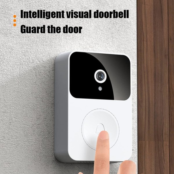 Trådlös dörrklockakamera, smart videodörrklocka med ringklocka, dörrklocksats för hemsäkerhetskamera, IR Night Vision HD-kamera, laddningsbart batteri