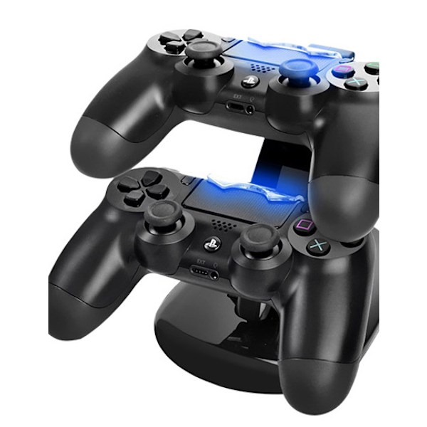 Trådløs kontroller blått lys dobbel lading, Ps4 kontroller ladestasjon ladestand, for Playstation Remote