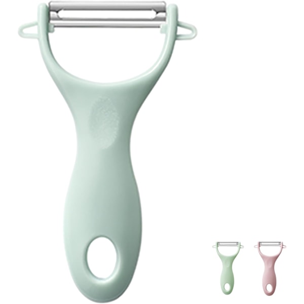 Y-formad roterande grönsaksskalare, halkfri skalare, ergonomiskt handtag, skarpt blad i rostfritt stål (1 st/blå)