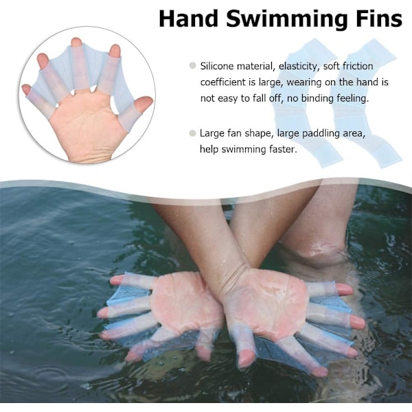Simhandskar Paddlar Simhandskar Med Simhud Surf Simpaddlar Aqua Handskar Simfenor För Barn Snorkling Dam Herr Simtränare Storlek L