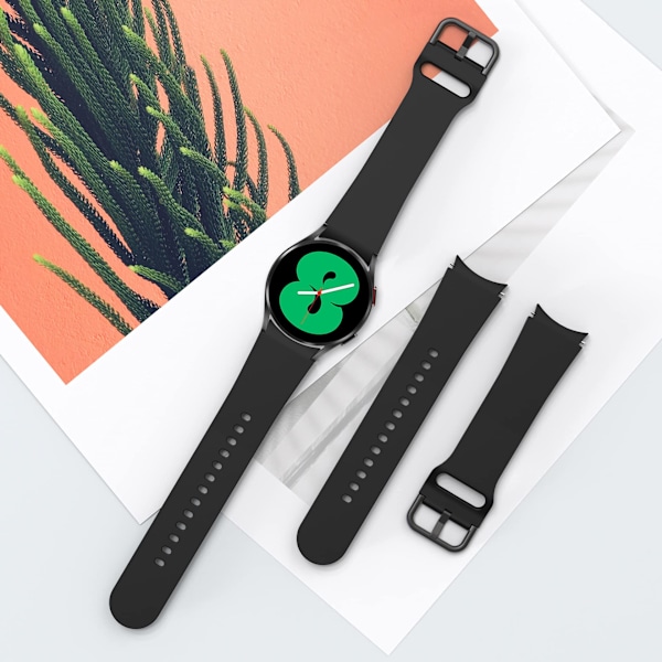 Kompatibel med Samsung Galaxy Watch 4 Rem 40mm/44mm, Galaxy Watch 5/Watch 5 Pro 45mm Silikone Urremme Armbånd