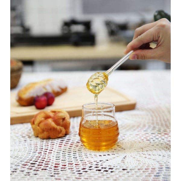 Glas Honningkrukke med Dyp Transparent Honningkrukke 265 ml, 9 Ounces