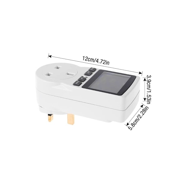 Digital Termostat Kontrol Socket, 230V/16A Temperaturregulator med Varme- og Køletilstand, LCD-Skærm til Drivhus Akvarium Reptil Terrarium