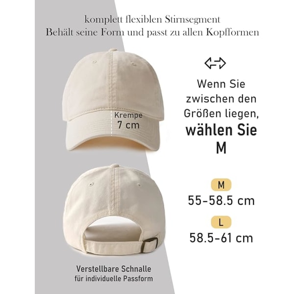 Cap Unisex Vintage Cap Miesten Naisten Cap Pesty Säädettävä Aurinkohattu Puuvilla Cap