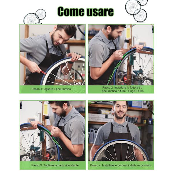Cykel Däckfoder, Innertube Cykel Punkteringsskydd Kompatibel med 12\" 16\" 18\" 20\" 24\" 26\" 27.5\" 29\"