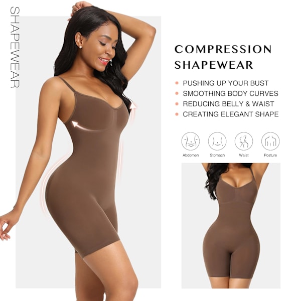 Komfortabel Helkropsdragt til Kvinder Butt Lifter Sømløs Shapewear til Kvinder Mavekontrol Lår Slankere 2XL/3XL