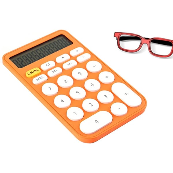Orange Lommeregner Kontorregner Elektronisk Regner Mini Bærbar Udendørs Regner Orange