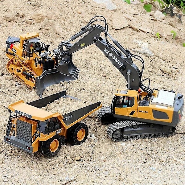 2,4 GHz 6-kanals 1:24 RC Gravemaskine legetøj Rc Engineering Bil Legering og plastik Gravemaskine RTR Til børn Julegave Robotlegetøj