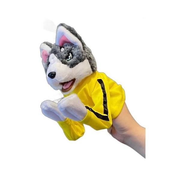 Kung Fu -eläinlelu Husky-hanskat nukke, hauska interaktiivinen ääntävä nyrkkeilykäsine, käsinukke lasten lahjaksi jouluun, halloweeniin, syntymäpäiväjuhliin