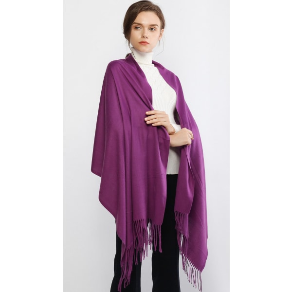Dam Scarves Pashmina Sjal och Wraps för Bröllopsscarves för Kvinnor Vinter