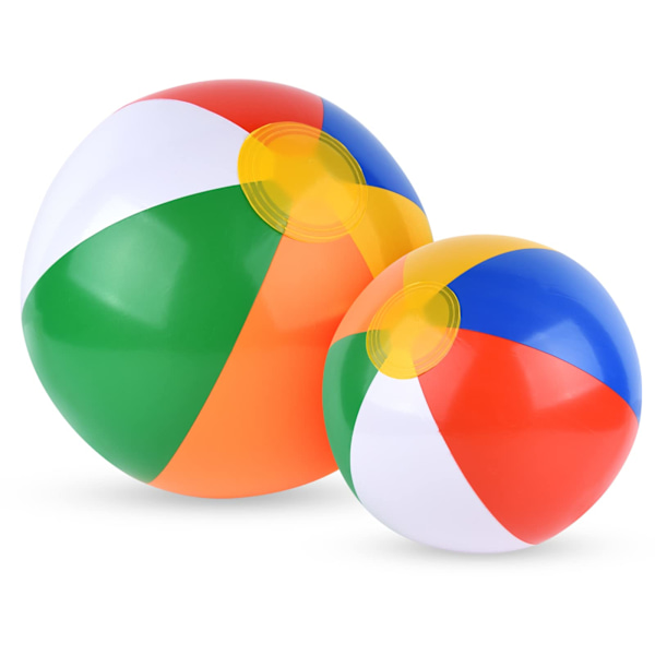 Strandballer Oppblåsbare Strandleker Regnbue Strandball Bulk for Familie Svømmebasseng Strandfest Sommerlek