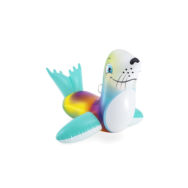 Flash 'N' Splash Sel Ride On, Tie Dye Badeleker, Badeleker for Barn, Store Oppblåsbare Badeleker