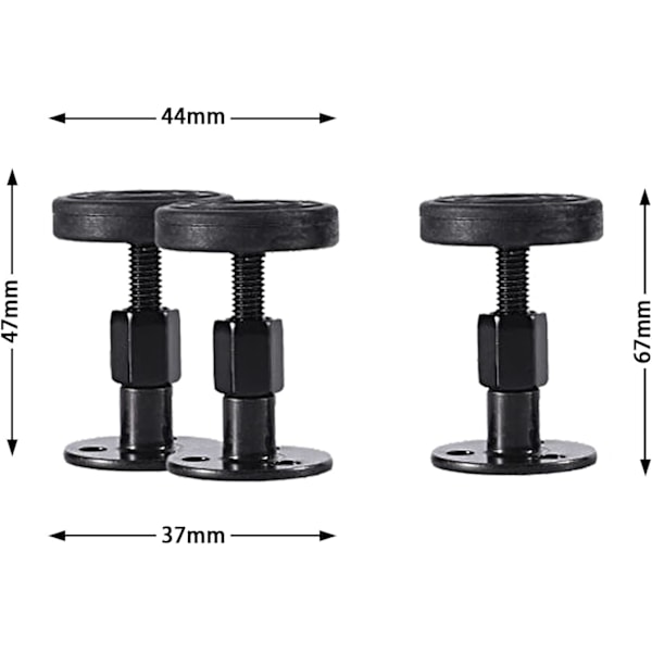 4 STK Justerbar Gjenget Sengerammestabilisator, Sengerammestabilisatorholder, Forhindre Løs Stabilisatorholder på Nattbord Sofaseng