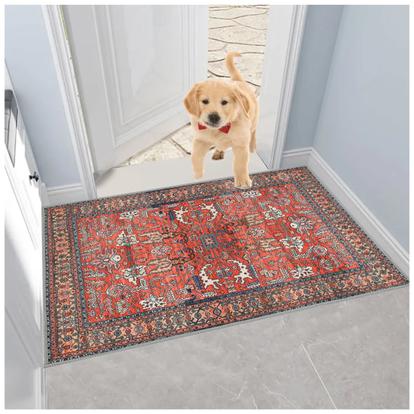 Indendørs dør måtte 60 x 90 cm, entremåtter forreste dør måtte skridsikker dør måtter, modstå snavs vaskbar indgang velkomst dør måtte, veranda tæppe 60*90cm