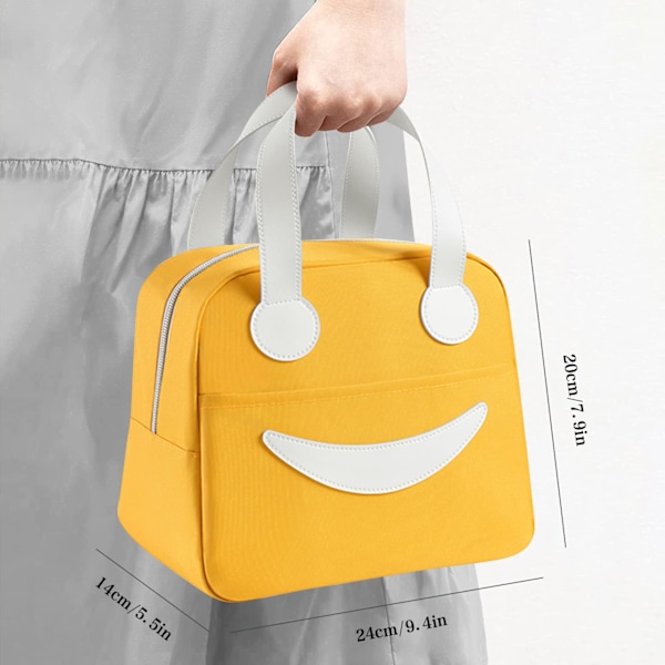 Isolert Lunsjbag Søt Tote Bag Lett å Rengjøre Matboks Bag Passer for Kvinner Menn Jenter Gutter Barn.