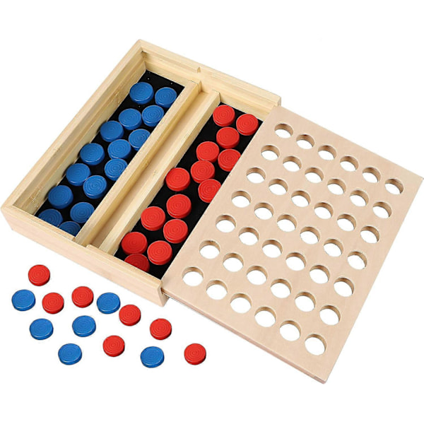Puinen 4 riviä -peli - Klassinen strategiapeli aikuisille ja lapsille