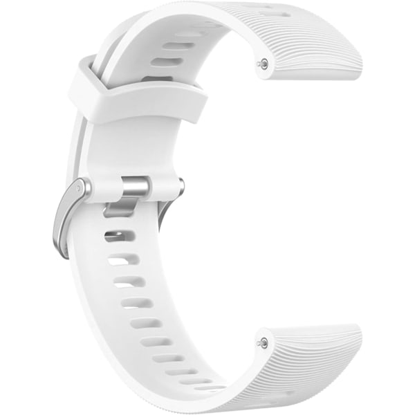 20mm silikonutskiftingsrem for Garmin Forerunner 245 Music, Vivoactive 3 for menn og kvinner (hvit) white