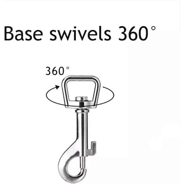 5-pakning hummerlås metall svingbar bolt Snap Svingbar Snap Krok Kraftig Svingbar Trigger Krok Klips Hundebånd Klips For Hundebånd Camping Fotturer Nøkkelring