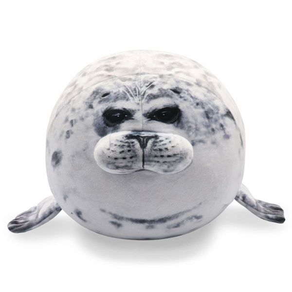 Täytetyt eläimet Hylje Plushie Pullea Blob Hylje Tyyny Pehmeä Puuvilla Plushie Lelut Söpö Plushie Eläin Halattava Tyny Kissen Lelut Halattava Plushie (60cm)