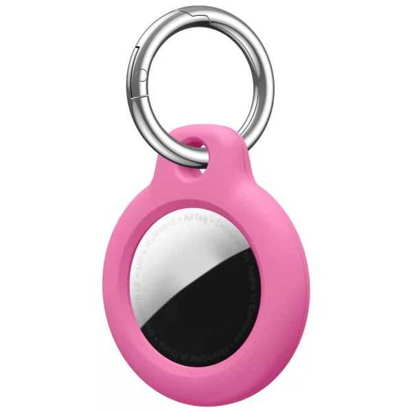 AirTag-avaimenperä, yhteensopiva Apple AirTag -kotelon kanssa, AirTag-avaimenperä, AirTag-pidike AirTag-suojakuori, lemmikkieläinten kaulukset, avaimille (vaaleanpunainen) 2 kpl Pink