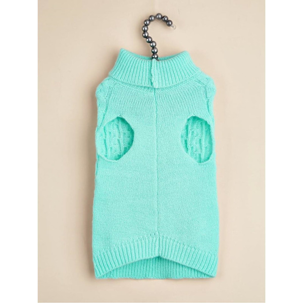 Hundetrøje med Høj Hals og Sløjfe - Varm Vintertrøje Strikket Trøje Hæklet Hundekåbe Julekostume til Små, Mellemstore og Store Hunde og Katte (XL)