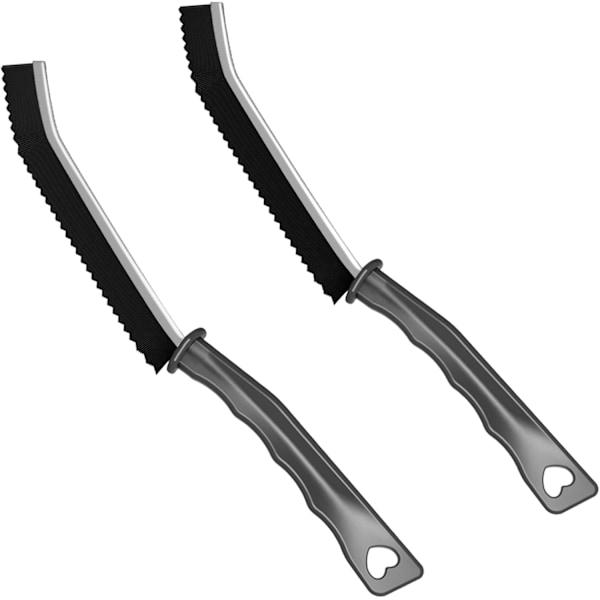 Fugerengjøringsbørste, Langskaftet baderomsgulv fugegap rengjøringsbørste, Liten skrubb bort rengjøringsbørste for hjemmekjøkken (2PCS)
