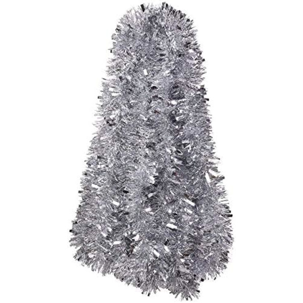 2M sølv jule chunky tinsel girlander for juletredekorasjoner. silver
