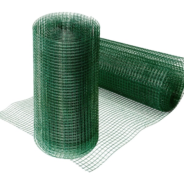 Mesh för trädgårdsstaket Grön | Storlekar att välja mellan | 15 mm kvadratisk mesh | väderbeständig | DIY, 1mx10m