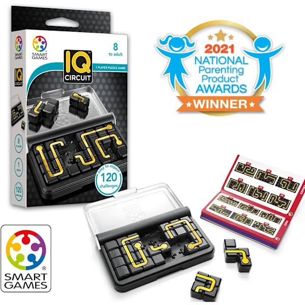 IQ Circuit, pusselspel med 120 utmaningar, 8+ år & Smart Games - IQ Link, pusselspel med 120 utmaningar, 8+ år