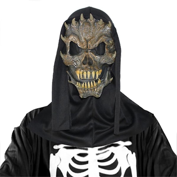 Halloween Krypande Zombie Mask, Skräckmask, Latex Horror Kostym Cosplay Rekvisita För Vuxna Med Gasbind, Halloween Festrekvisita
