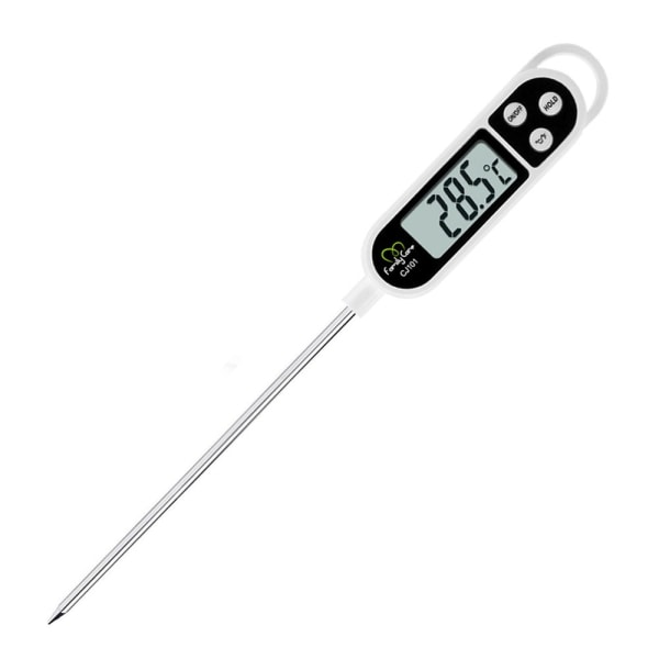 1 Styck Matlagningstermometer, Digital Kötttermometer Snabbavläsning Lång Sond Automatisk Avstängning LCD-Skärm Kökstermometer för Grillning, Kött, Socker