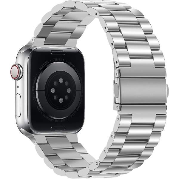 Kompatible Apple Watch-bånd 38 mm 40 mm 41 mm, Iwatch-bånd i rustfrit stål til Apple Watch Series 7/6/5/4/3/2, 38 mm 40 mm 41 mm