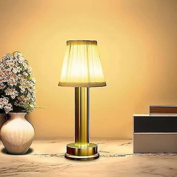 Led-bordlampe uten ledning med batteri, oppladbar bordlampe utendørs batteridrevet USB-bordlampe