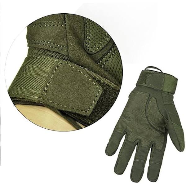 Herr Full Finger Utomhus Sport Arbets Handskar Jakt Motorcykel Cykel Klättring Längdskidåkning Julklapp M Green M