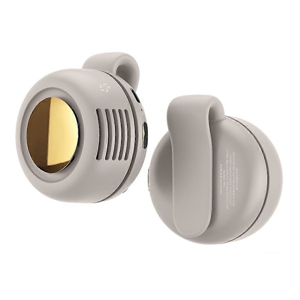 Bærbar Clip Køleventilator USB Genopladelig Mini Clip Ventilator Hals Talje Ventilator Justerbar Luftkøleventilator White