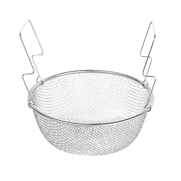 Pommes Frites Kurv Hjem Snack Mini Fritøse Køkkenredskab Si Portable Håndtag Rustfrit Stål Bordbestik-22cm