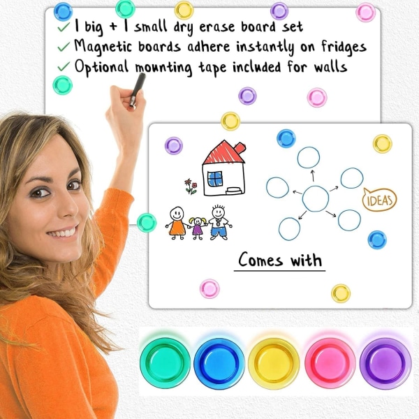 20 STK Sterke Magneter Kjøleskapmagneter Fargerike Whiteboard Magnet Organizer Dekorative Kjøleskapmagneter Tilbehør Kjøleskapmagneter