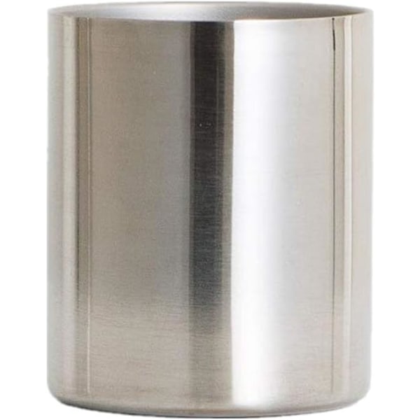 Cylinderformet penholder i rustfrit stål, sølvfarvet skrivebordsorganisator, kopholder, multifunktionel penneholder, blomstervase Rose Gold