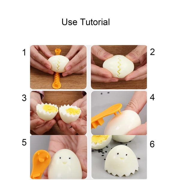 Bitar av äggskärare-Blomformade ägg Verktygskokta ägg Cut Flower Styler-Köksverktyg-Används för att skära hårdkokta ägg